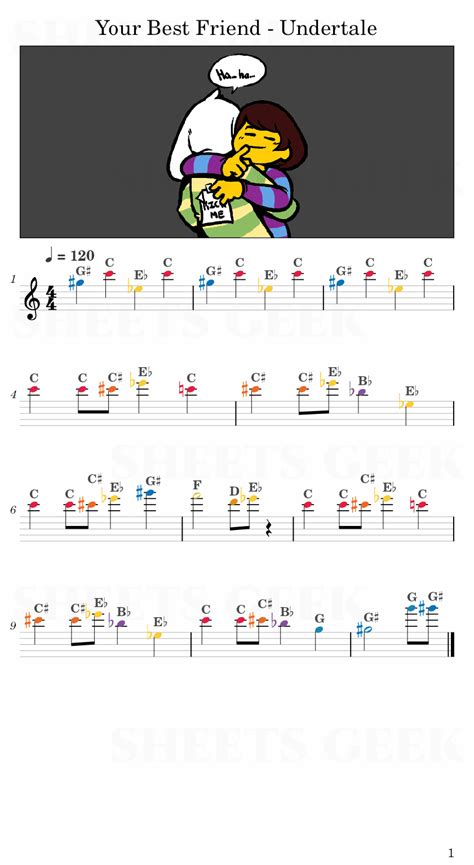 Your Best Friend - Undertale | Easy Sheet Music