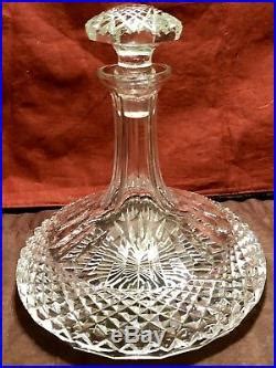 VINTAGE GALWAY IRISH LEAD CRYSTAL SHIPS DECANTER WITH STOPPER Signed | Vintage Glass Decanter