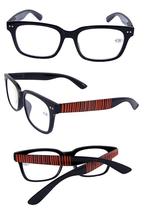 Square style color arm detailed reading glasses NK-8771R - City Sunglass