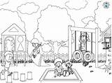 Park Coloring Page  Treasure Hunt 4 Kids sketch template