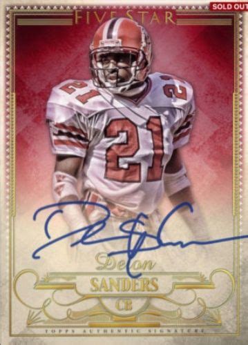 2016 Topps Deion Sanders Football autographed trading card | Football, Football autograph ...