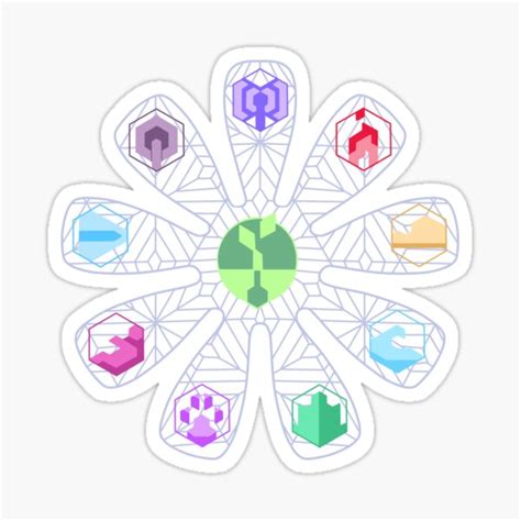 "A.I. Flower Symbols " Sticker for Sale by SPufferART | Redbubble