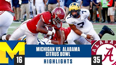 2019 Citrus Bowl Highlights: No. 14 Michigan vs. No. 13 Alabama | CBS ...