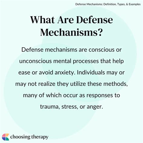 Defense Mechanisms: Definition, Types, & Examples