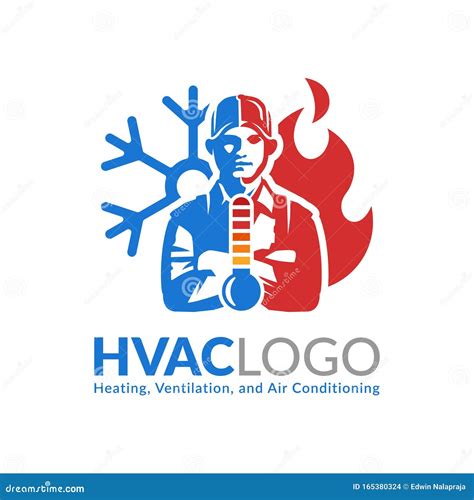 HVAC Logo Design, Heating Ventilation and Air Conditioning Logo or Icon Template Stock Vector ...