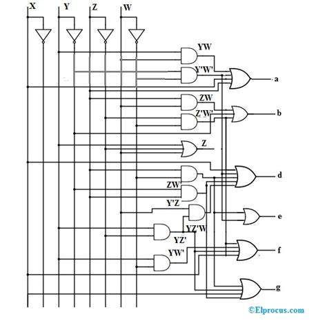 Bcd To 7 Segment Display Using Ic 7447 Circuit Diagram - Wiring Work