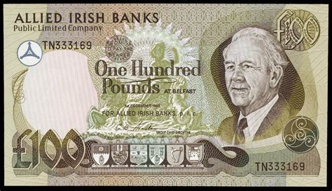 Northern Ireland 100 Pound Note 1988 Allied Irish Banks|World Banknotes ...