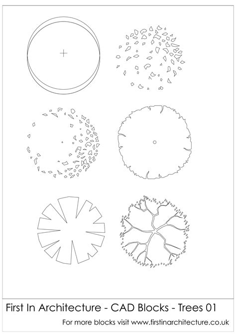 Free CAD Blocks – Trees 01 | Cad blocks, Architectural trees, Tree plan