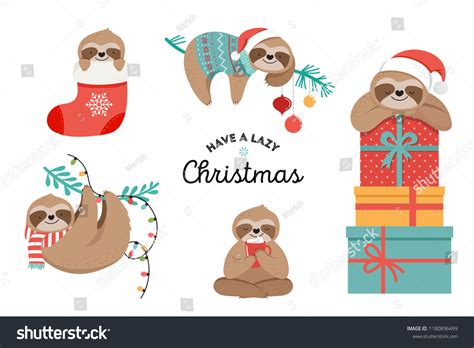 1,615 Sloth christmas Images, Stock Photos & Vectors | Shutterstock