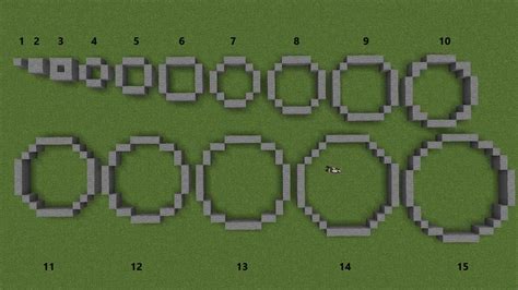 How to build circles in Minecraft - Circle Chart - Pro Game Guides