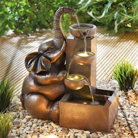 Solar Elephant Water Feature | Coopers of Stortford