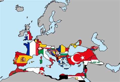 The Roman Empire shown over modern day European... - Maps on the Web