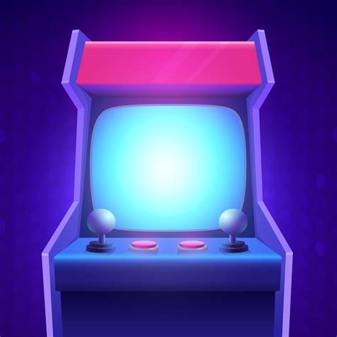 Premium Vector | Arcade game screen Copy space on interface screen Retro arcade game machine ...