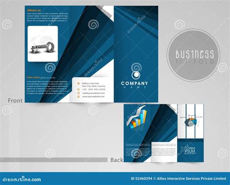 Concept of Tri-fold Flyer or Template for Business. Stock Illustration ...