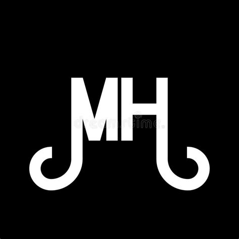 MH Letter Logo Design. Initial Letters MH Logo Icon. Abstract Letter MH ...