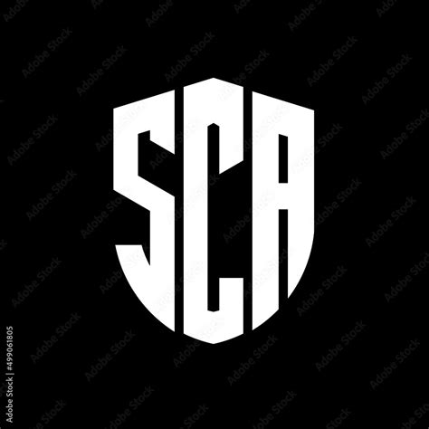 SCA letter logo design. SCA modern letter logo with black background. SCA creative letter logo ...