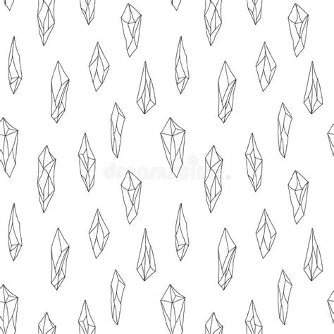 Crystal or Natural Mineral Seamless Pattern. Vector Illustration Stock ...