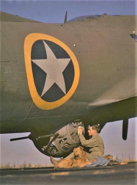 B-17 Ball Turret gunner hanging out with a buddy and doing some ...