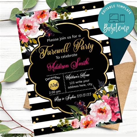 Job Promotion Invitation Template Instant Download | Bobotemp