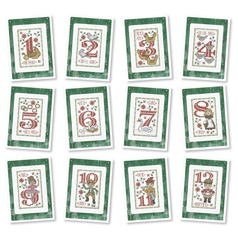 Herrschners 12 Days Christmas Cards Counted Cross-Stitch Kit | Michaels