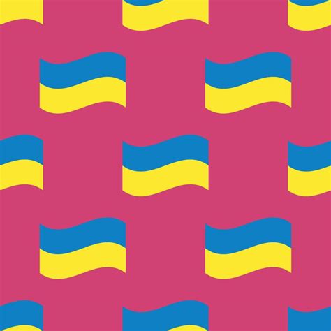 Seamless Pattern Line Ukraine Flag. Thin Outline National Background ...