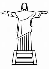 Redeemer Redentor Desenhar Corcovado Brasil Estatua Redempteur  sketch template
