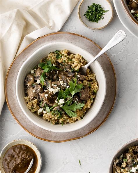 Mushroom & Beef Quinoa Risotto — Natural Spoonfuls