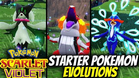 ALL STARTER POKEMON Evolutions in Pokemon Scarlet & Violet - YouTube