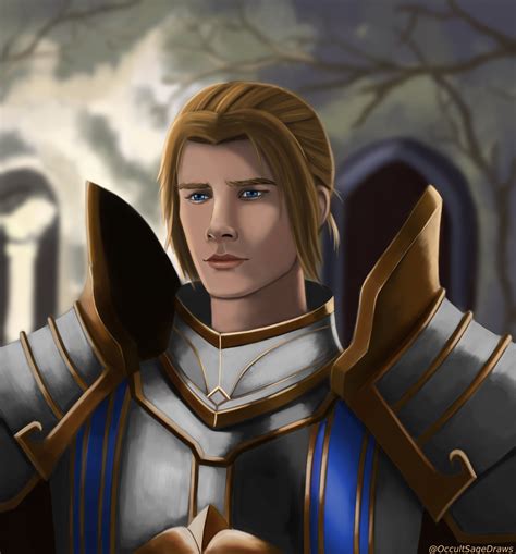 An Anduin Wrynn fan art done by me :D : r/wow