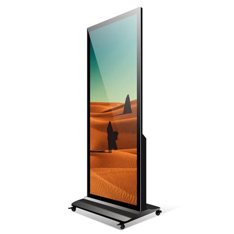 75 Inch Floor Standing Full HD LCD Touch Screen Advertising Player Stand Digital Indoor Display ...