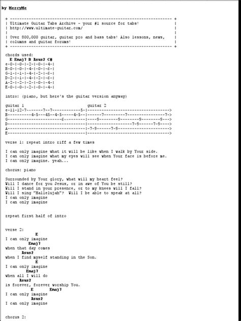 I-Can-Only-Imagine-Chords-ver-3-by-MercyMe-@-Ultimate-Guitar.Com_.pdf | Song Structure | Songs