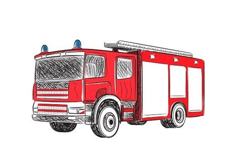 Fire truck | Fire trucks, Fire truck drawing, Trucks