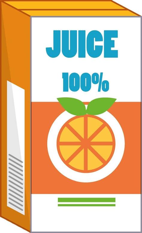 Orange juice box in cartoon style isolated 2296918 Vector Art at Vecteezy