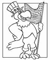 Veterans Day coloring Pages Bald Eagle Holding flag  sketch template