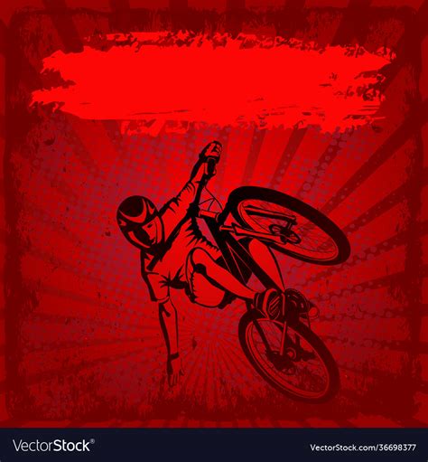 Mtb cyclist Royalty Free Vector Image - VectorStock