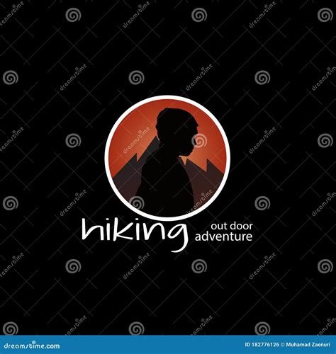 Hiking Club Expedition Logo Design Template,silhouette Of Climber ...