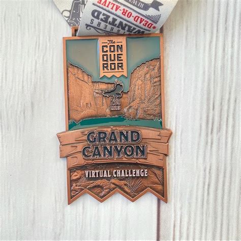 The Conqueror | Wall Decor | The Grand Canyon 28 Mile Virtual Challenge Medal | Poshmark