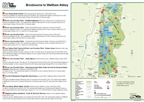 ISSUU - Getting Here Maps - Broxbourne to Waltham Abbey by Lee Valley Regional Park Authority