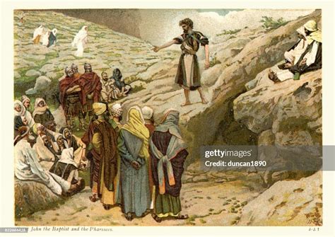 Saint Jean Le Baptiste Et Les Pharisiens Illustration - Getty Images