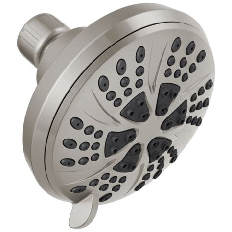 Delta Satin Nickel Round Fixed Shower Head 1.75-GPM (6.6-LPM) in the Shower Heads department at ...