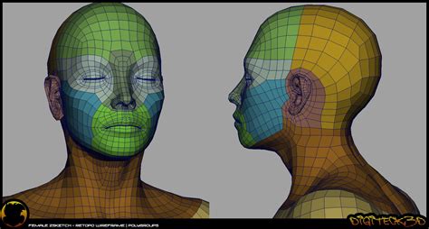 DigiTeck3D Sketchbook | Face topology, Character design animation, Character design