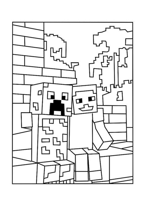 Printable Coloring Pages Minecraft - Coloring Home