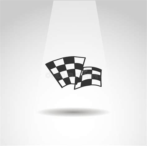 Racing Flag Icon, Simple Racing Flag Icon Stock Vector - Illustration of road, auto: 208621957