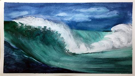 Watercolor Landscape Art Waves