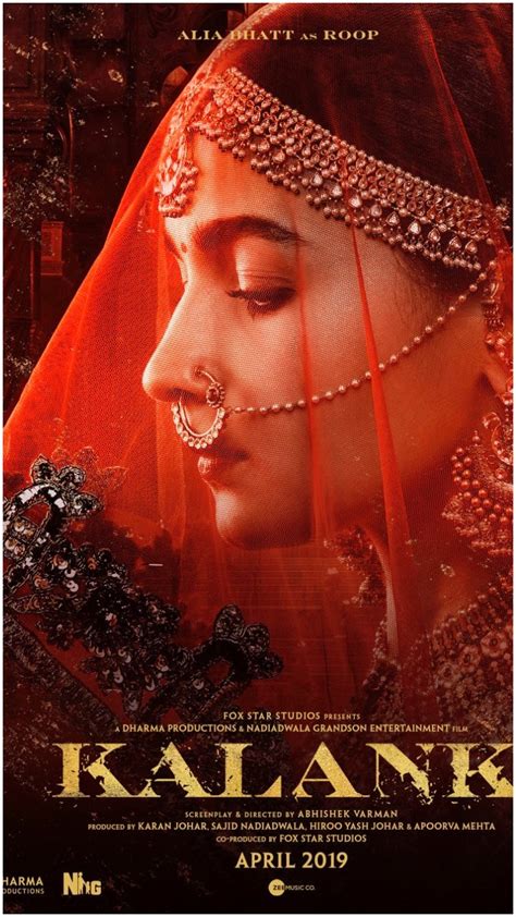 'Kalank' Characters: Alia Bhatt looks gorgeous in bridal avatar in first look poster - The ...