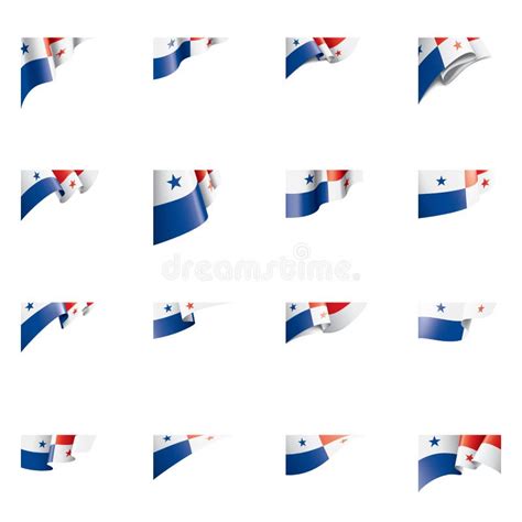 Panama Flag, Vector Illustration on a White Background Stock Vector - Illustration of politics ...