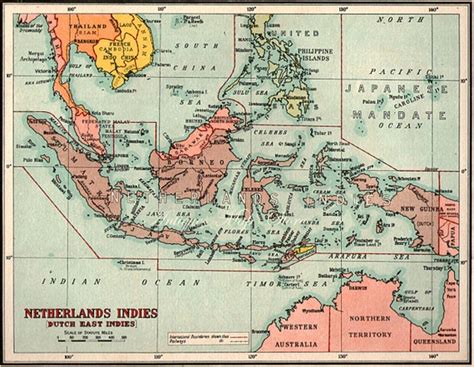 NETHERLANDS Dutch East Indies Map1940 countries nations atlas