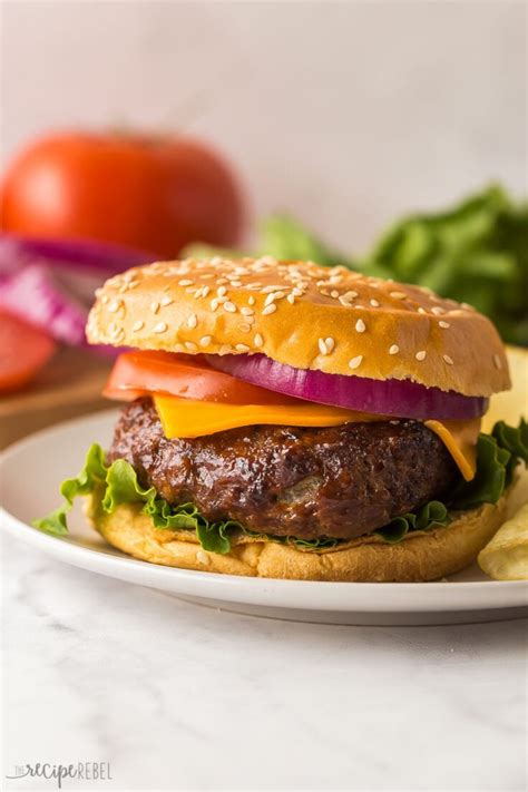 JUICY Air Fryer Burgers [step by step VIDEO] - The Recipe Rebel