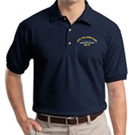 AD 27 USS Yellowstone Embroidered Polo Shirt