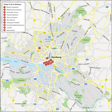 Map of Hamburg, Germany - GIS Geography